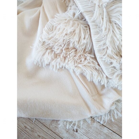 NordECO Home Luxury Throw Pillow Covers 2 Pack18”x18” Beige Faux Fur Fleece - Picture 8 of 12